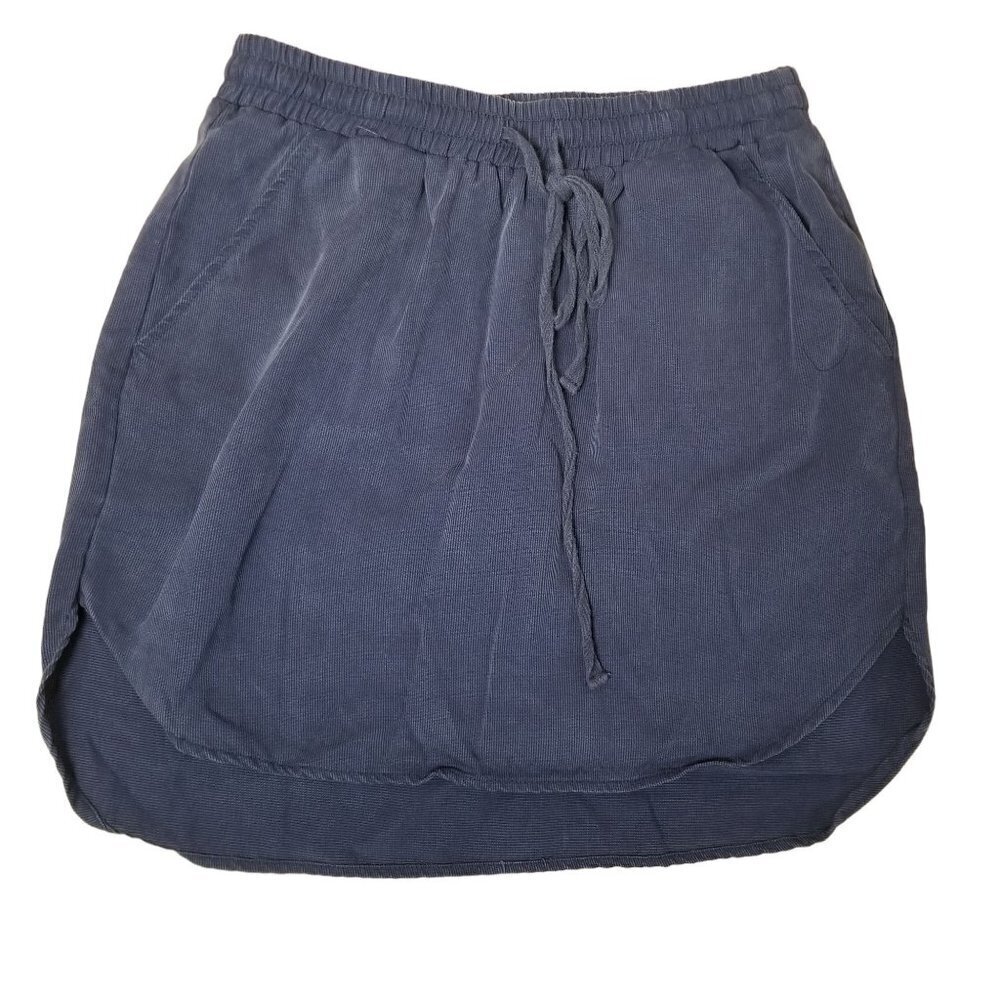 Current Air Mini Skirt Womens S Small Navy Blue Drawstring Pull On Elastic Waist